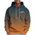 thumbnail image 1 of SERTG Men's Gradient Print Hoodie Pullover Fashion Fall Winter Tops Long Sleeve with Pockets Soft Casual Pullover Top(Yellow,2XL), 1 of 5
