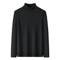 thumbnail image 1 of SERTG Men's High Neck Pullover Solid Color Long Sleeve Fall Winter Warm Thermal Knit Sweater Men's Sweaters(Dark Gray,XL), 1 of 6