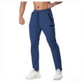 thumbnail image 1 of SERTG Men's Outdoor Hiking Pants Spring Summer Fall Pants Quickly Dry Breathable Trousers Solid Color Fashion Casual Trousers(Navy,L), 1 of 6