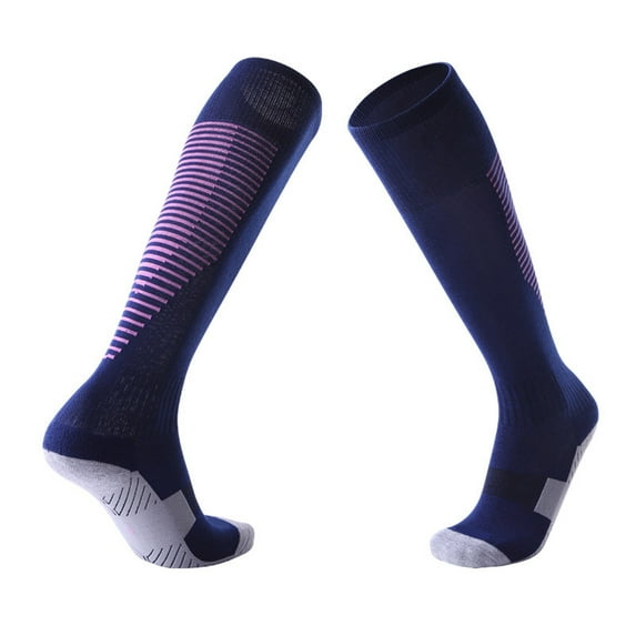 SERTG Men's Sports Socks High Socks Fashion Solid Color Spring Fall Breathable Running Cycling Hiking Outdoor Casual Socks(Blue,Free Size)