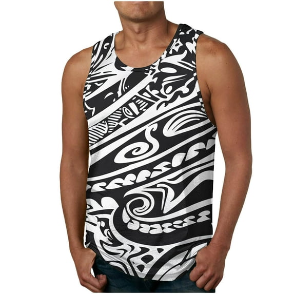 SERTG Men's Vest Fitness Homewear Festival Solid Color T-shirt Sports Exercise Fashion Casual Breathable Workout Base Layer Running Tops(White,XL)