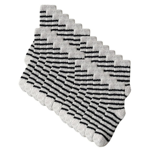 SERTG Men's Winter Crew Socks Color Blocked Socks Thermal Fleece Lined Odor Wicking Thick Mid-Crew Daily Outdoor Socks(Gray,Free Size)