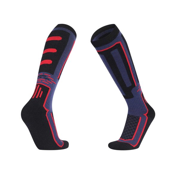 SERTG Men's Winter Socks Hiking Socks Thermal Socks Fall Heavy Warm Skiing Grip Sweat Wicking Breathable Outdoor Sports Socks(Blue,One Size)