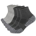 thumbnail image 1 of SERTG Unisex 6 PC Ankle Socks Hiking Trekking Socks Mid Calf Wicking Breathable Cushioned Running Socks Men Women Socks(Gray,S), 1 of 3