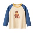 thumbnail image 1 of SERTG Unisex Kids Long Sleeve Tee Shirts Cute Basic Crewneck T-Shirts for Child/Child/Toddlers Long-Sleeve T-Shirts 2-10 Years(Beige#1,9 Years), 1 of 6
