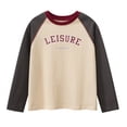 thumbnail image 1 of SERTG Unisex Kids Long Sleeve Tee Shirts Cute Basic Crewneck T-Shirts for Child/Child/Toddlers Long-Sleeve T-Shirts 2-10 Years(Beige#4,9 Years), 1 of 4