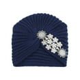 thumbnail image 1 of SERTG Women's Hat Bright Accessories Indian Hat Knitted Hat Fall Winter Pullover Hat Warm Woolen Hat(Navy,Free Size), 1 of 5