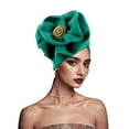 thumbnail image 1 of SERTG Women's Hat Fashion Soft Trendy Air Layer Side Panel Flower Indian Hat Cap Top Hat(Green,Free Size), 1 of 5