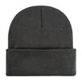 thumbnail image 1 of SERTG Women's Knit Beanie Hat Solid Color Fashion Fall Winter Hat Soft Thickened Warm Cap(Dark Gray,Free Size), 1 of 2