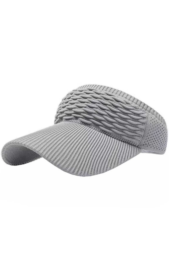 Women's Visor Summer Sun Hat Sun Protection Empty Hat Korean Version Travel Cool Hat Beach Hat Grass Hat Cycling Sports Cap(Gray,Free Size)