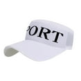 thumbnail image 1 of SERTG Women's Visor Summer Sun Hat Sun Protection Empty Hat Korean Version Travel Cool Hat Beach Hat Grass Hat Cycling Sports Cap(White,Free Size), 1 of 9
