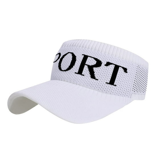 SERTG Women's Visor Summer Sun Hat Sun Protection Empty Hat Korean Version Travel Cool Hat Beach Hat Grass Hat Cycling Sports Cap(White,Free Size)