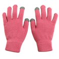 thumbnail image 1 of SERTG Womens Solid Color Winter Plush Gloves Fleece-Lined Thickened Windproof Touchscreen Outdoor Warm Classic Handwear Gloves(Hot Pink,Free Size), 1 of 3