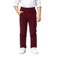 thumbnail image 1 of SERTGUTR Boys Corduroy Pants Elastic Waist Straight Leg Trousers Button Front Side Pocket Classic Bottoms School Everyday Comfortable Winter Pants, 1 of 9