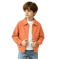 thumbnail image 1 of SERTGUTR Boys Waffle Knit Jacket Turn Down Collar Full Zipper Long Sleeve Pocket Design Solid Color Casual Top Everyday School Fall Winter Coat, 1 of 9