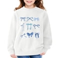 thumbnail image 1 of SERTGUTR Girls'Crewneck Sweatshirt Fleece Lined Long Sleeve Cute Bow Print Graphic Ribbed Cuffs Cozy Warm School Daily Casual Pullover Top, 1 of 6