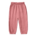 thumbnail image 1 of SERTGUTR Girls' Crinkle Jogger Pants Elastic Waist Pull-On Relaxed Baggy Fit Cuffed Ankle Textured Soft Lightweight Casual School Outdoor Summer Everyday Wear, 1 of 9