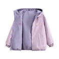 thumbnail image 1 of SERTGUTR Girls'Reversible Jacket Hooded Lightweight Full Zip Elastic Cuffs Windproof School Outdoor Travel Reversible Outerwear, 1 of 9