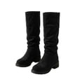 thumbnail image 1 of SERTGUTR Girls Slouch Knee High Boots, Pull On Tall Riding Boots with Low Heel, Soft Faux Suede Casual Shoes, Everyday School Party Fall Winter Boots(9-9.5 Years,31), 1 of 8