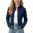 thumbnail image 1 of SERTGUTR Girls Zip Up Jacket, Stand Collar Long Sleeve Thumbhole Top, Cropped Stretch Yoga Running Coat, Everyday School Fitness Sports Jacket, 1 of 7