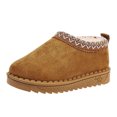 thumbnail image 1 of SERTGUTR Kids Fleece Lined Snow Boots, Slip-On Embroidered Winter Shoes, Non-Slip Chunky Sole Warm Ankle Boots, Everyday School Outdoor Boys Girls Boots(4-4.5 Years,26), 1 of 6