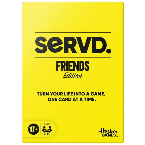 SERVD Friends Edition Party Game, Hilarious Real-Life Card Game for Adults, Ages 17 and up