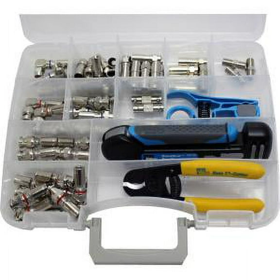 SERVICE COMPRESSION KIT POPULAR F & BNC CONNECTORS & TOOLS