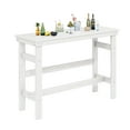 thumbnail image 1 of SERWALL 41" Outdoor Bar Table, HDPE All Weather Adirondack Outdoor Bar Height Table, White, 1 of 7