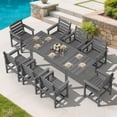 thumbnail image 1 of SERWALL 9-Piece Outdoor Dining Set with Expandable Patio Dining Table and 8 Chairs, 60–83 Inch All-Weather HDPE Patio Furniture Sets for Backyard, Garden, Deck, Poolside - Gray, 1 of 7