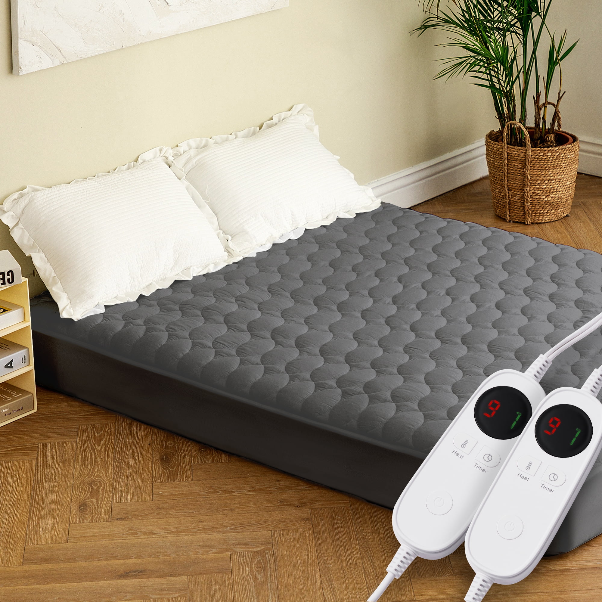 SERWALL Electric Heated Mattress Pad 8 Temperature Control Zone Auto Shut  off, Queen - Walmart.com