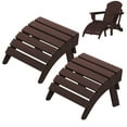 thumbnail image 1 of SERWALL HDPE Outdoor Ottoman Set of 2,Patio Folding Footstool Set for Adirondack Chairs,Coffee, 1 of 8
