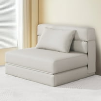 SERWALL Modular Folding Sofa Chair, 4-in-1 Convertible Sofa Bed, Foldable Sofa Chair for Bedroom, Beige