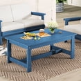 thumbnail image 1 of SERWALL Outdoor Patio Coffee Table, 37.8" x 22.8" HDPE Weatherproof, Navy, 1 of 12