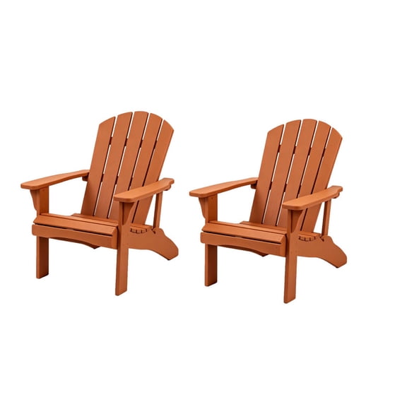 SERWALL Outdoor Folding HDPE Adirondack Deck Chair - Patio & Outdoor Lounge, Weather‑Resistant