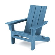 SERWALL Outdoor Patio Chair, Folding Adirondack Chair,Navy Blue