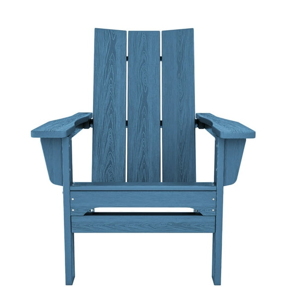 SERWALL Outdoor Patio Chair, Folding Adirondack Chair, Navy Blue