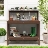 Serwall 3-Tier Heavy-Duty Outdoor Potting Bench (2 Colors)