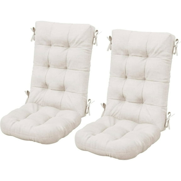 SERWALL Outdoor Rocking Chair & Adirondack Cushion Set of 2, Non Skid Slip and Watreproof,for Outdoor and Indoor,Beige