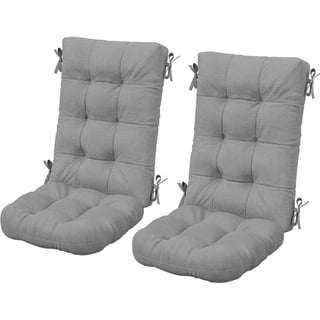 SERWALL Outdoor Rocking Chair & Adirondack Cushion Set of 2, Non Skid Slip and Watreproof,for Outdoor and Indoor,Dark Gray