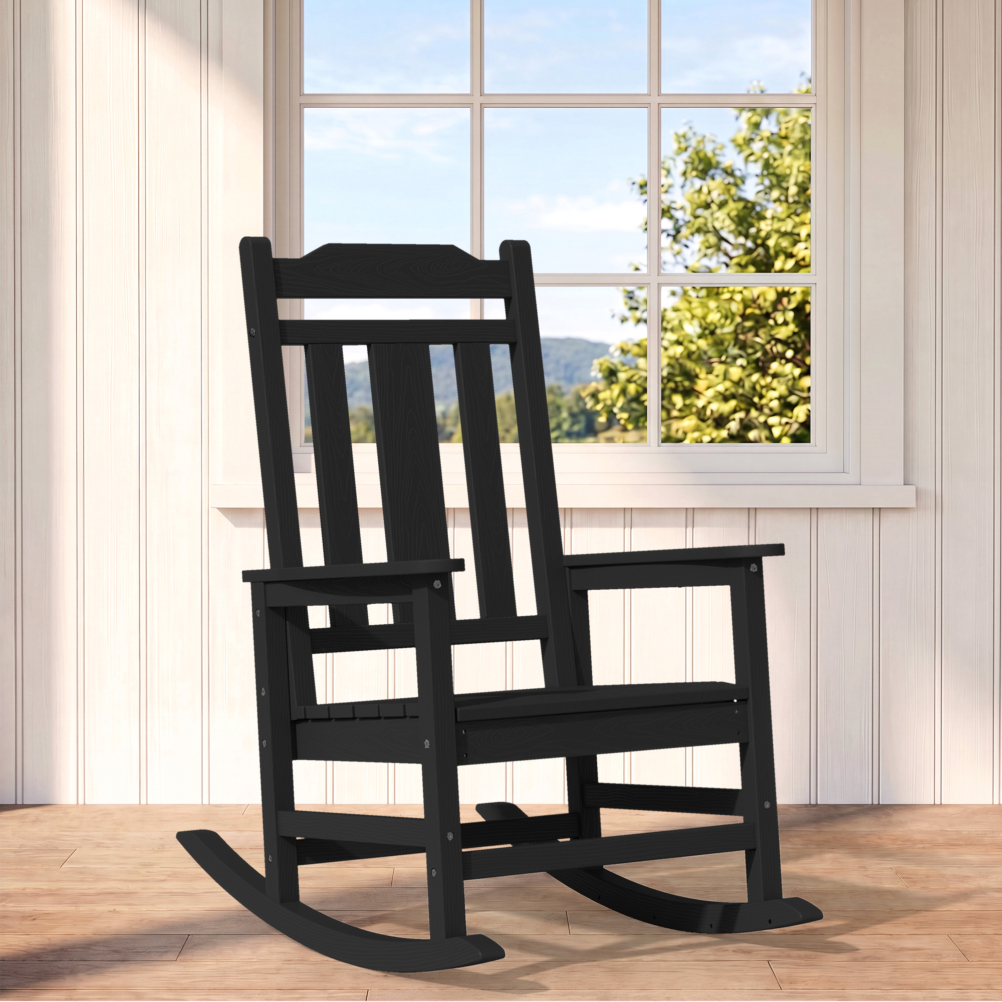 SERWALL Outdoor Rocking Chair HDPE Patio Rocking Chair Heavy Duty Front Porch Rocker Black: What We Checked First