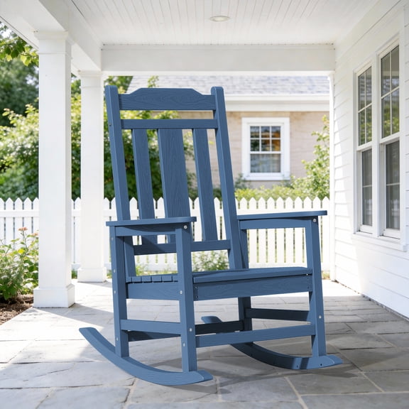 SERWALL Oversize Rocking Chairs, Outdoor Rocker for Porch, HDPE Rocking Chairs