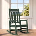 thumbnail image 1 of SERWALL Oversized Outdoor Rocking Chair for Adults, HDPE All Weather Patio Rockers for Porch Garden Lawn, Dark Green, 1 of 9