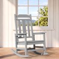 thumbnail image 1 of SERWALL Oversized Outdoor Rocking Chair for Adults, HDPE All Weather Patio Rockers for Porch Garden Lawn, Space Grey, 1 of 10