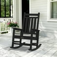 thumbnail image 1 of SERWALL Outdoor Rocking Chair, HDPE Patio Rocker for Lawn, Porch, Black, 1 of 12