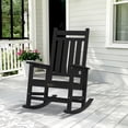 thumbnail image 1 of SERWALL Oversized Outdoor Rocking Chair, All-Weather HDPE Patio Rocker with Wide Armrests for Porch, Patio & Lawn, Black, 1 of 12