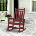 thumbnail image 1 of SERWALL Outdoor Rocking Chair, HDPE Patio Rocker for Lawn, Porch, Crimson Red, 1 of 11