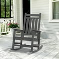 thumbnail image 1 of SERWALL Outdoor Rocking Chair, HDPE Patio Rocker for Lawn, Porch, Grey, 1 of 12
