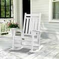 thumbnail image 1 of SERWALL Outdoor Rocking Chair, HDPE Patio Rocker for Lawn, Porch, White, 1 of 12