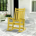 thumbnail image 1 of SERWALL Outdoor Rocking Chair, HDPE Patio Rocker for Lawn, Porch, Yellow, 1 of 11
