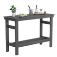 thumbnail image 1 of SERWALL 41" Outdoor Bar Table, HDPE All Weather Adirondack Outdoor Bar Height Table, Grey, 1 of 7